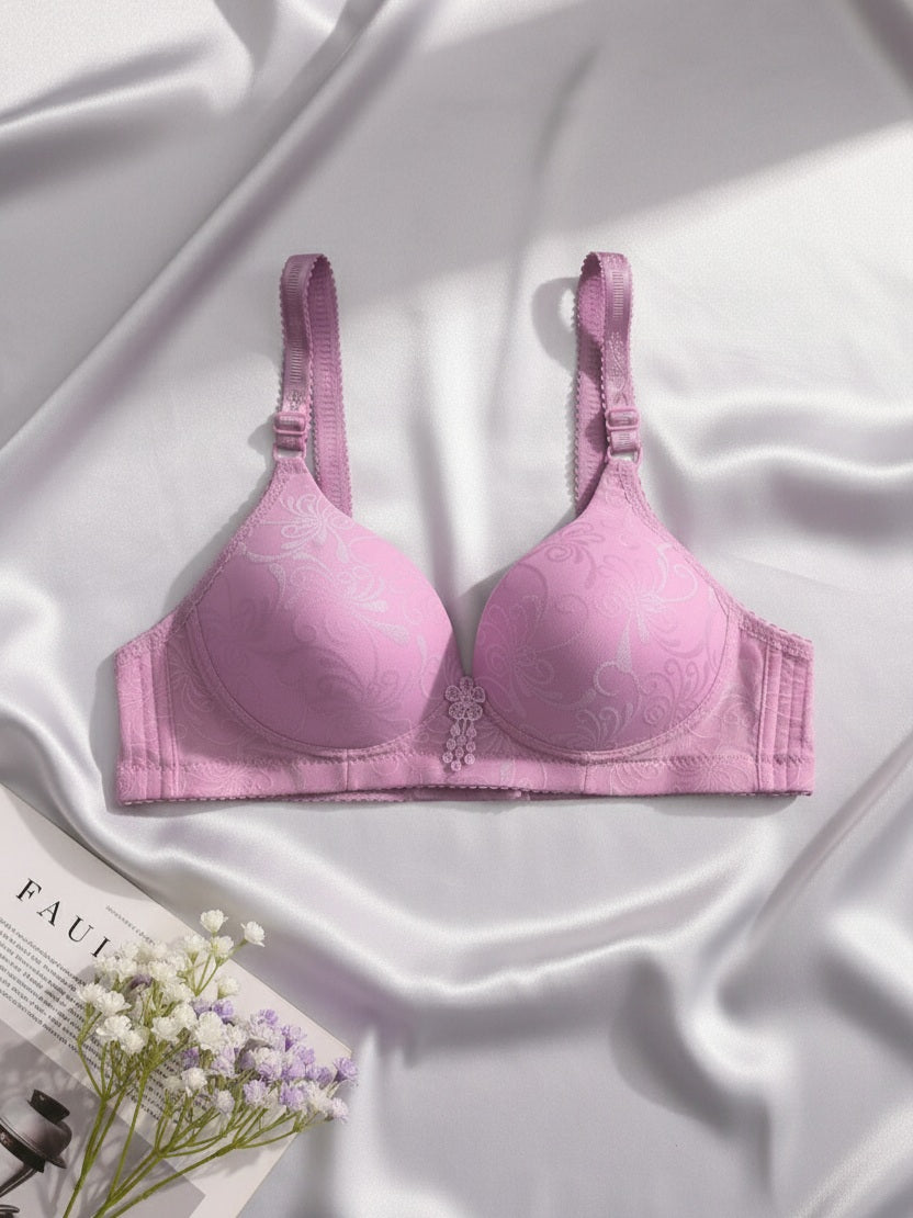 Daily Wear Padded Bra - Multi Design - Random Color (Pack of 4)