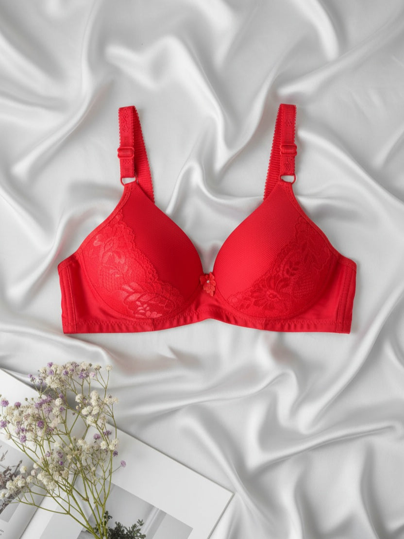 Daily Wear Padded Bra - Multi Design - Random Color (Pack of 4)