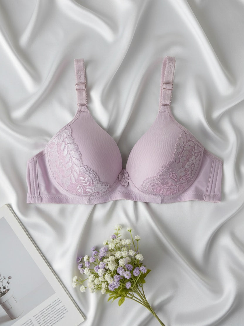 Daily Wear Padded Bra - Multi Design - Random Color (Pack of 4)