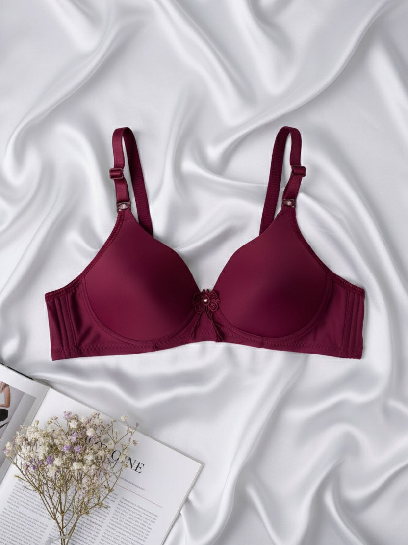 Daily Wear Padded Bra - Multi Design - Random Color (Pack of 4)