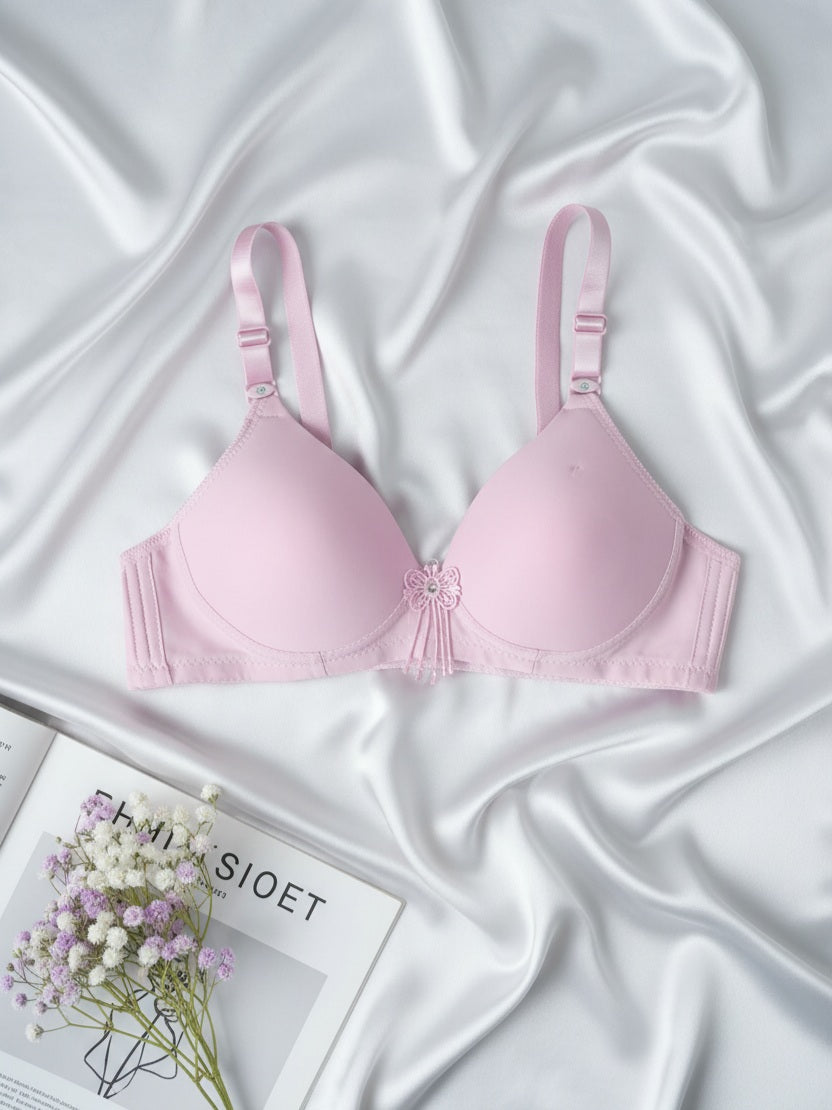 Daily Wear Padded Bra - Multi Design - Random Color (Pack of 4)