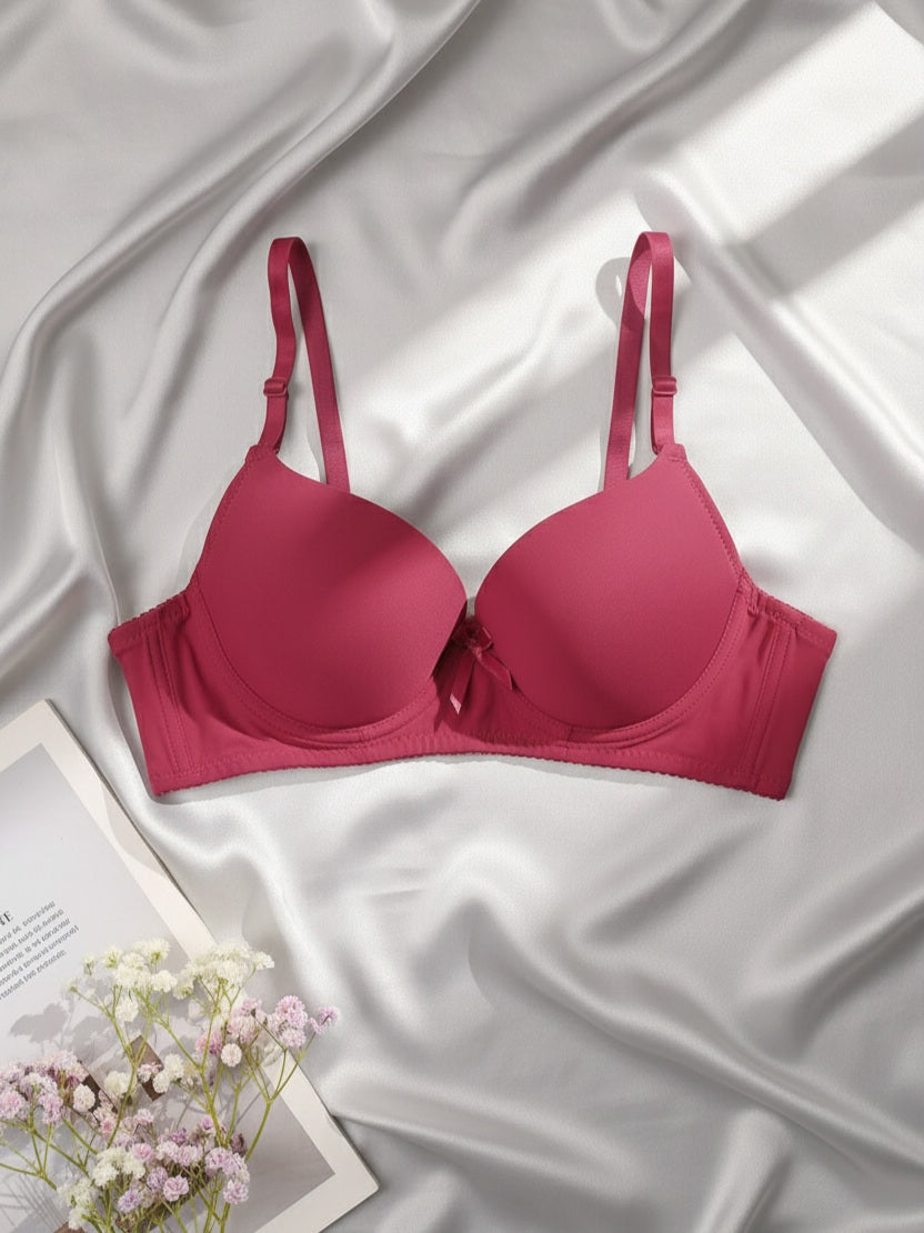 Daily Wear Padded Bra - Multi Design - Random Color (Pack of 4)