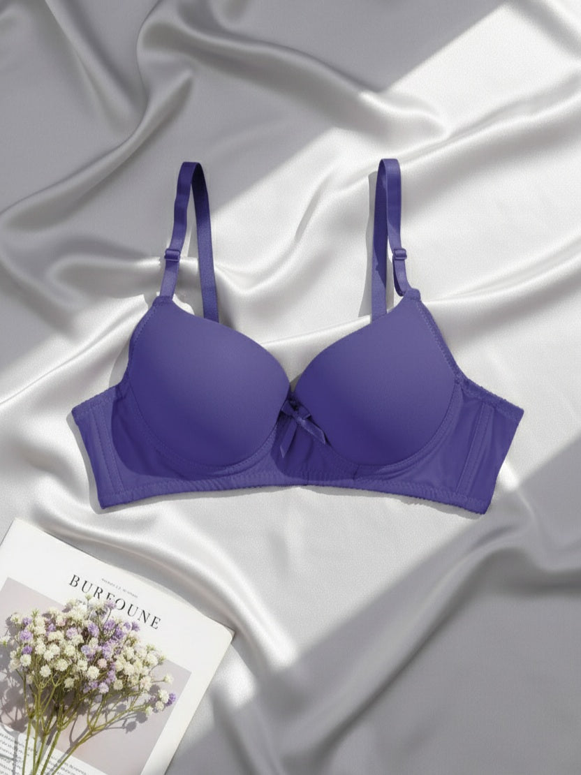 Daily Wear Padded Bra - Multi Design - Random Color (Pack of 4)